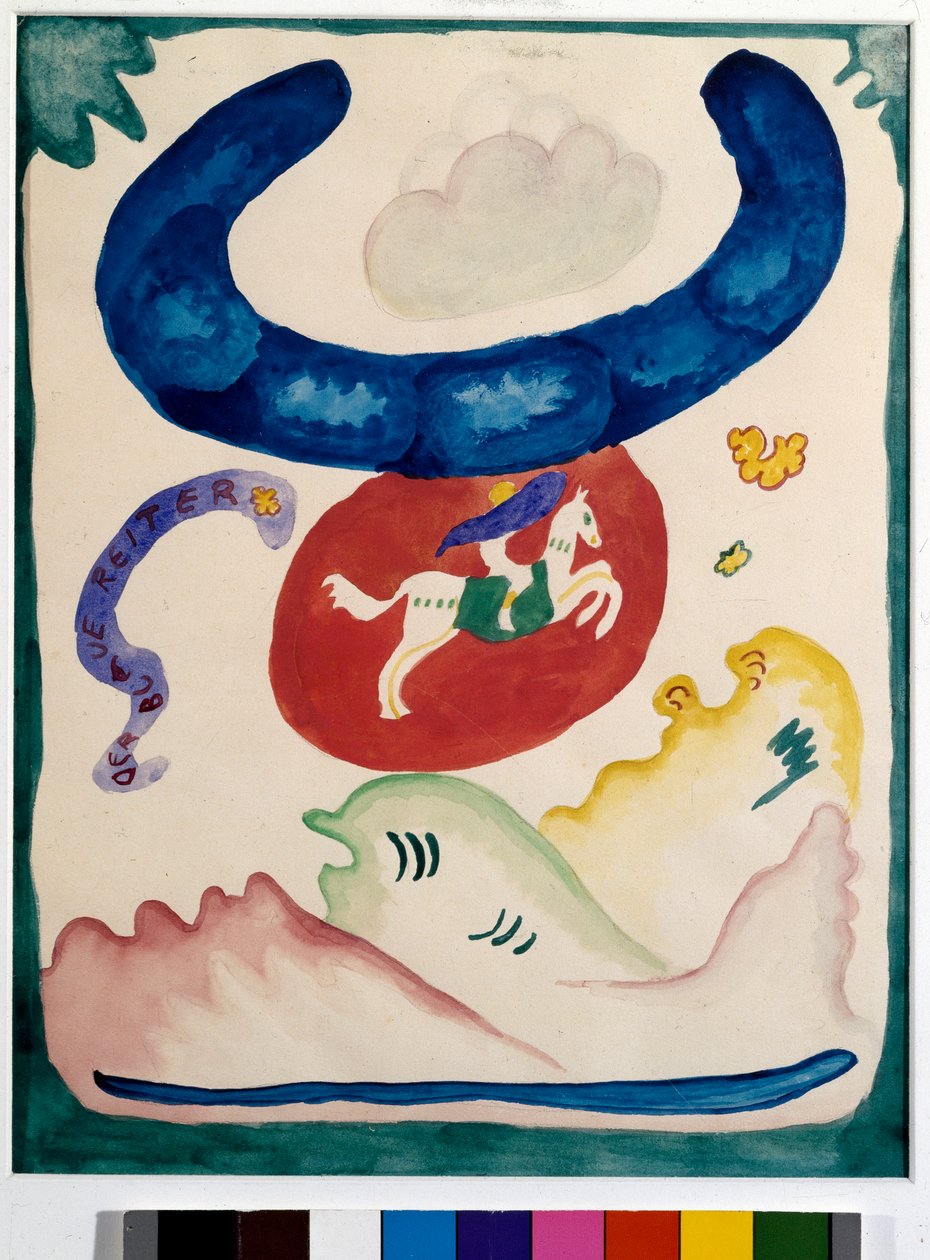 Expresszionizmus: borítóprojekt „A kék lovas” almanachjához alkotó: Wassily Kandinsky