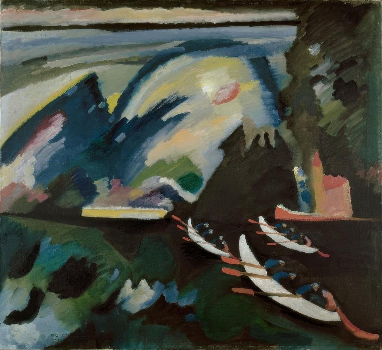 Kahnfahrt (lásd) alkotó: Wassily Kandinsky