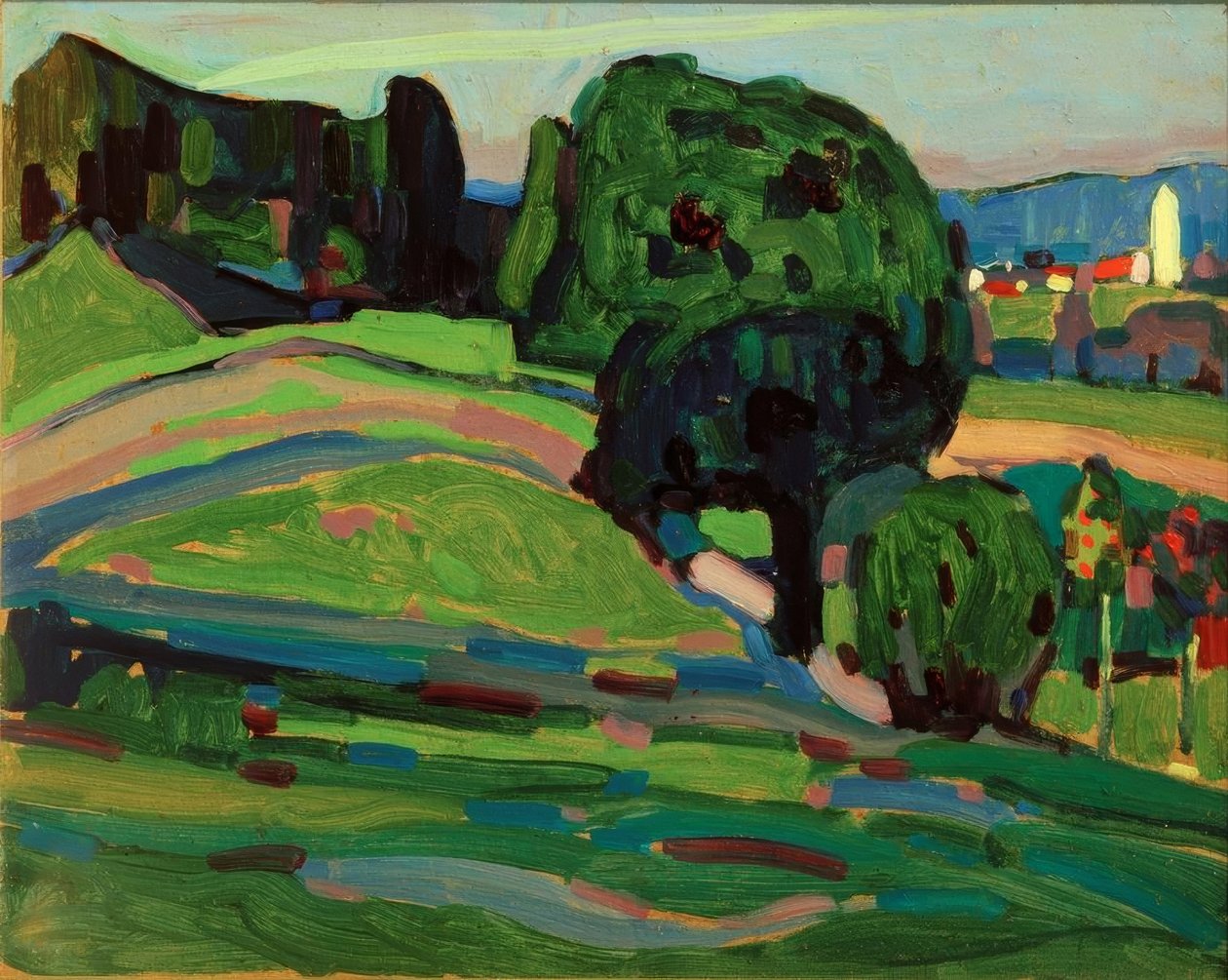 Táj Murnau közelében alkotó: Wassily Kandinsky
