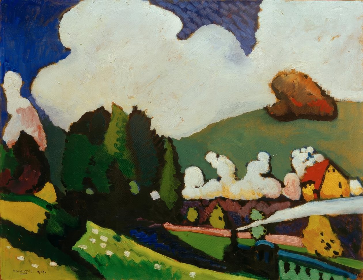 Táj Murnau közelében egy mozdony alkotó: Wassily Kandinsky