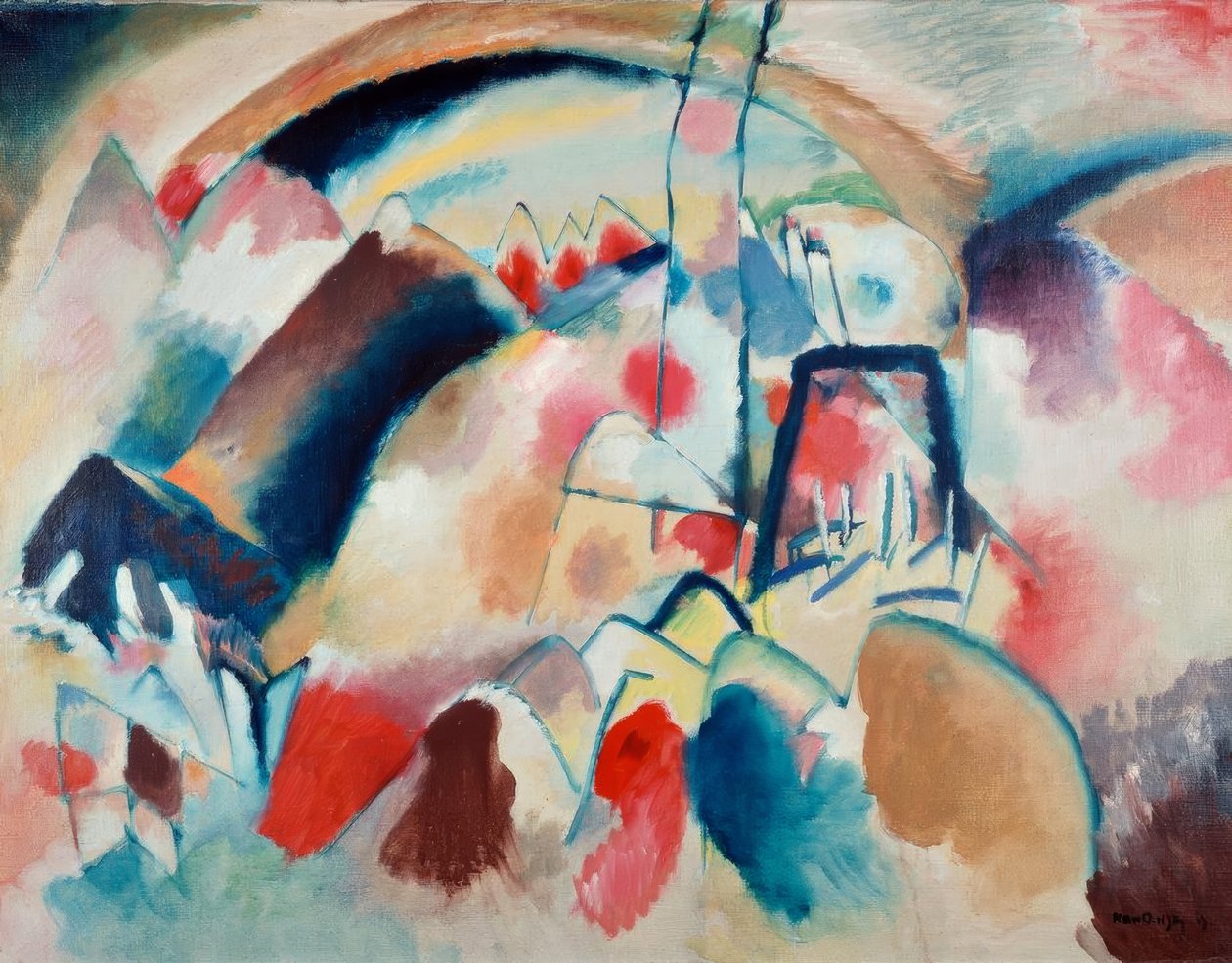 Táj templommal alkotó: Wassily Kandinsky