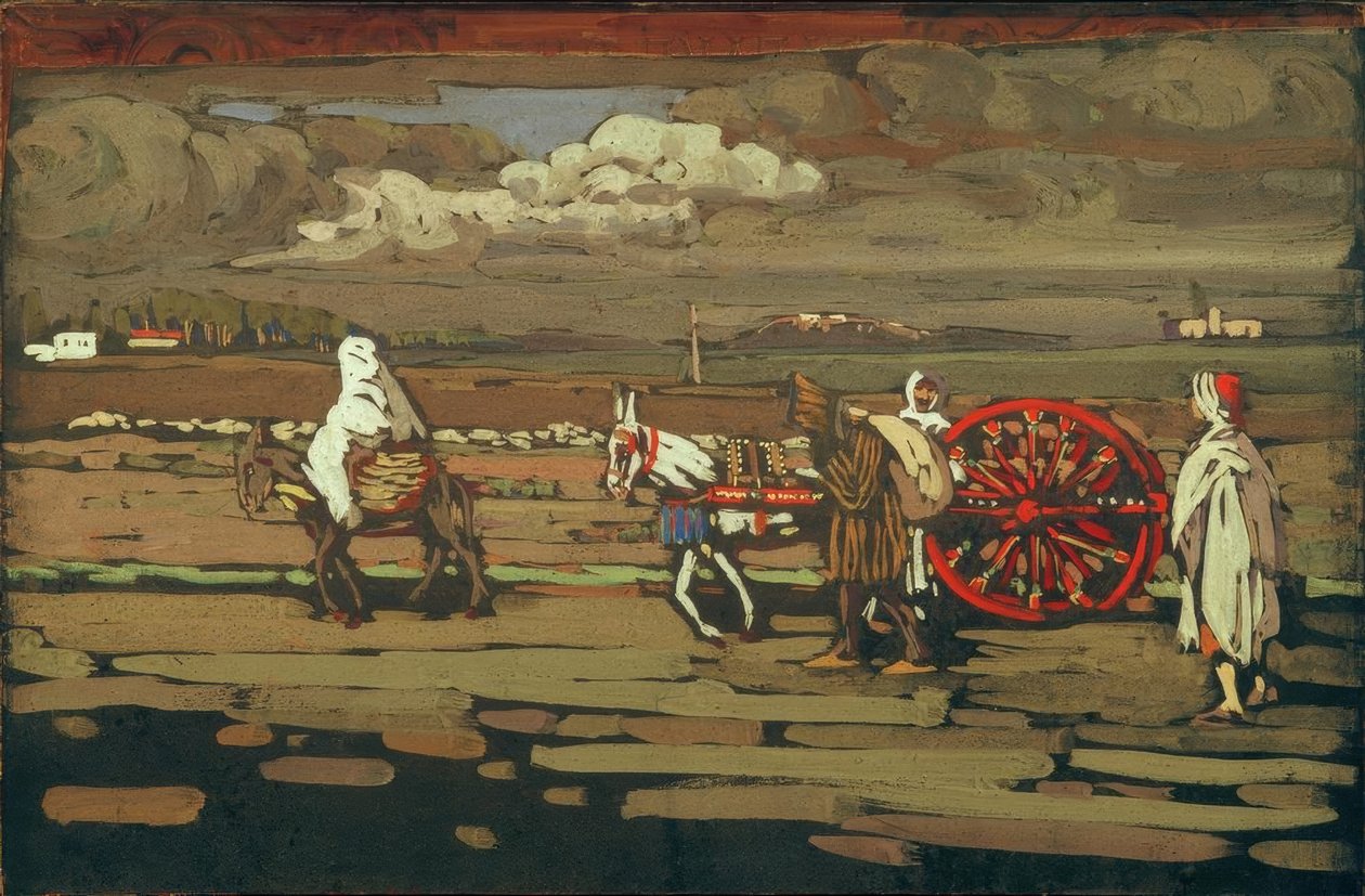 Landstraße alkotó: Wassily Kandinsky