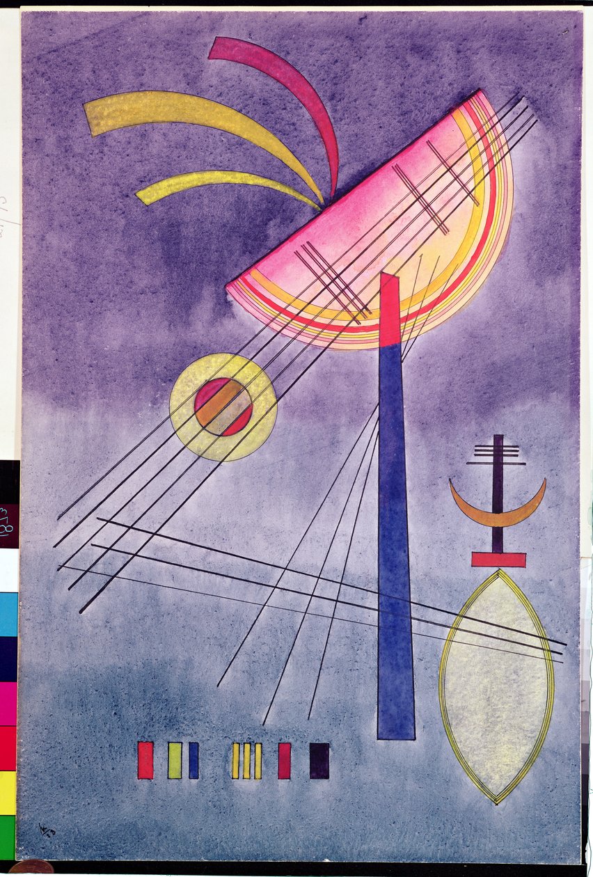 Ferde félkör, 1928 (wc, toll és tinta) alkotó: Wassily Kandinsky