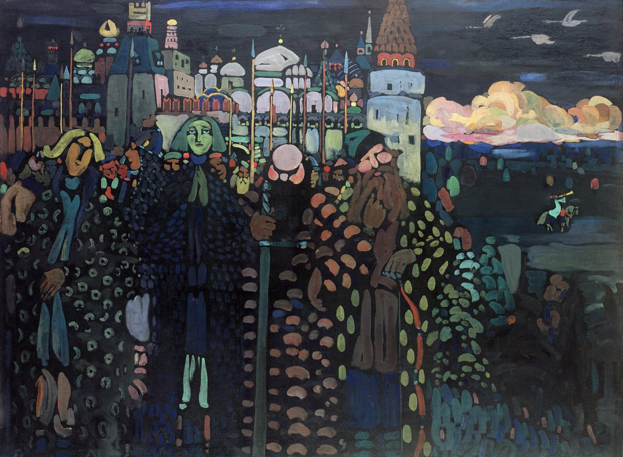 Reggel, 1909 (tempera, vászon) alkotó: Wassily Kandinsky