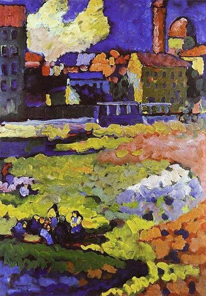 München-Schwabing a Szent-Ursula-templommal alkotó: Wassily Kandinsky