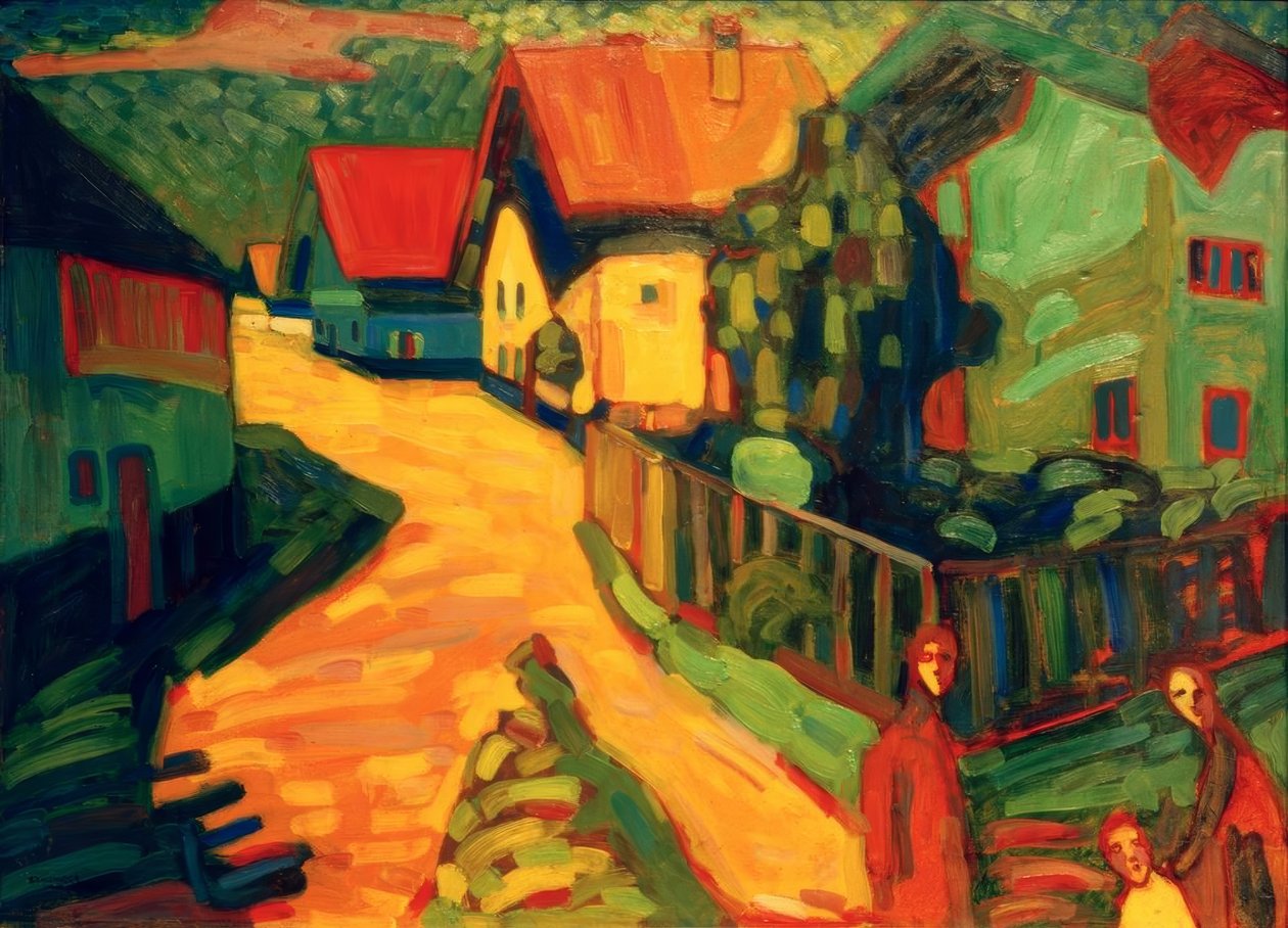 Murnau: Utca nőkkel alkotó: Wassily Kandinsky