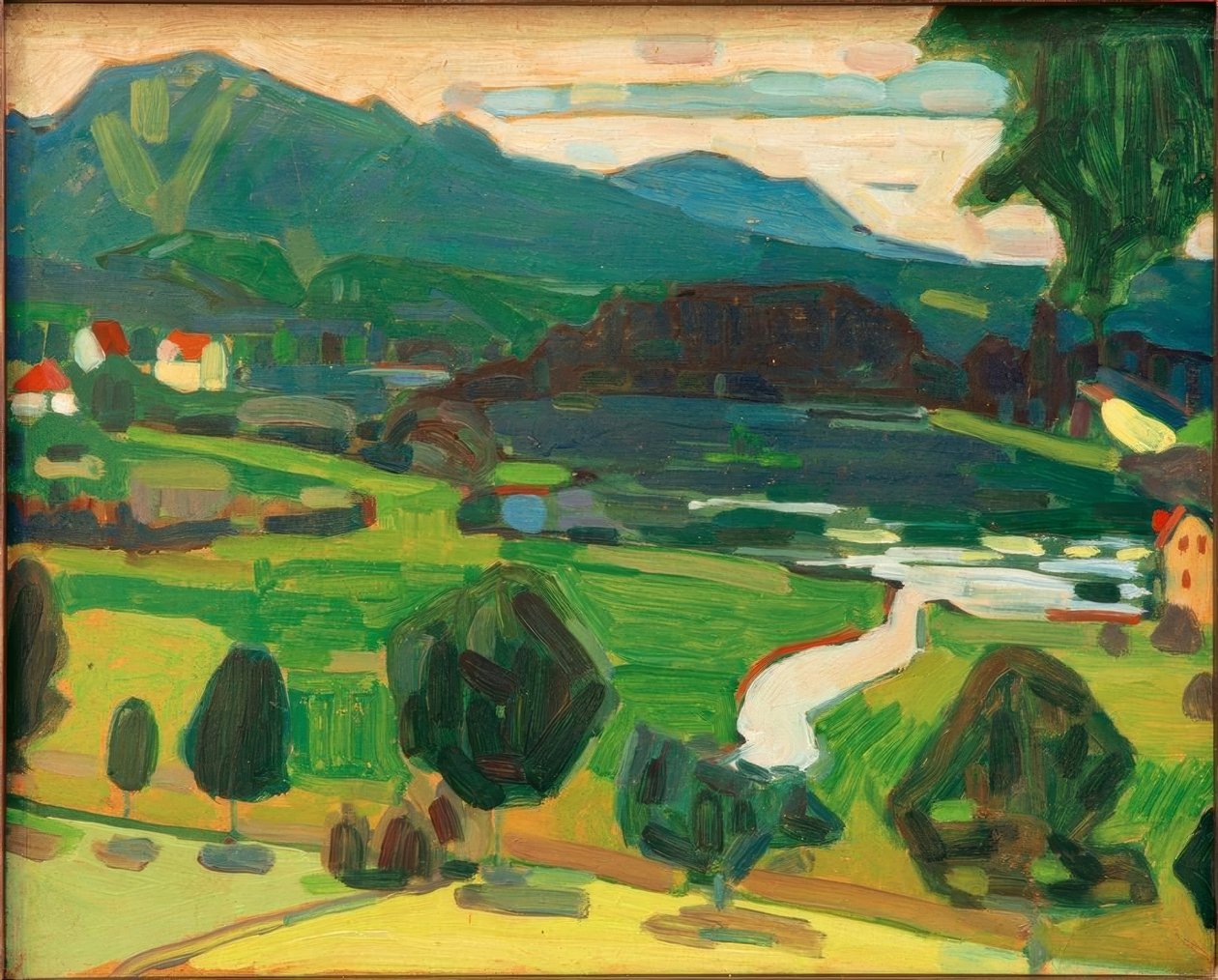 Murnauból kilátás nyílik a Staffelsee-re alkotó: Wassily Kandinsky