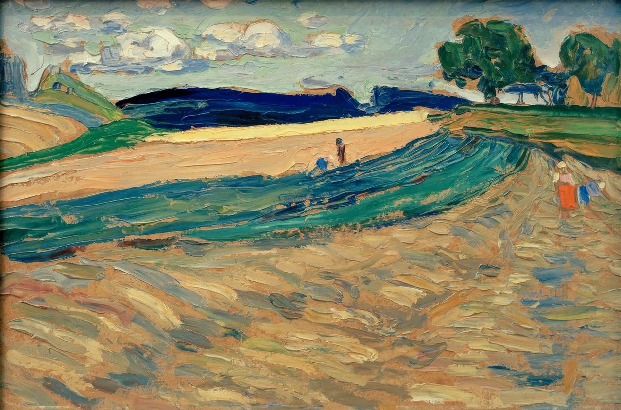 Felső-Pfalz - táj sárga mezővel alkotó: Wassily Kandinsky