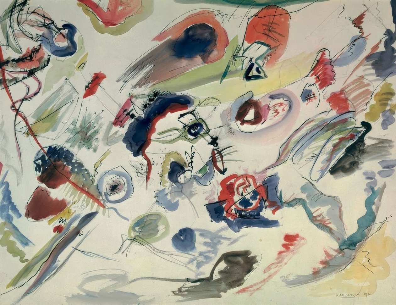 Cím nélkül (első absztrakt akvarell) alkotó: Wassily Kandinsky