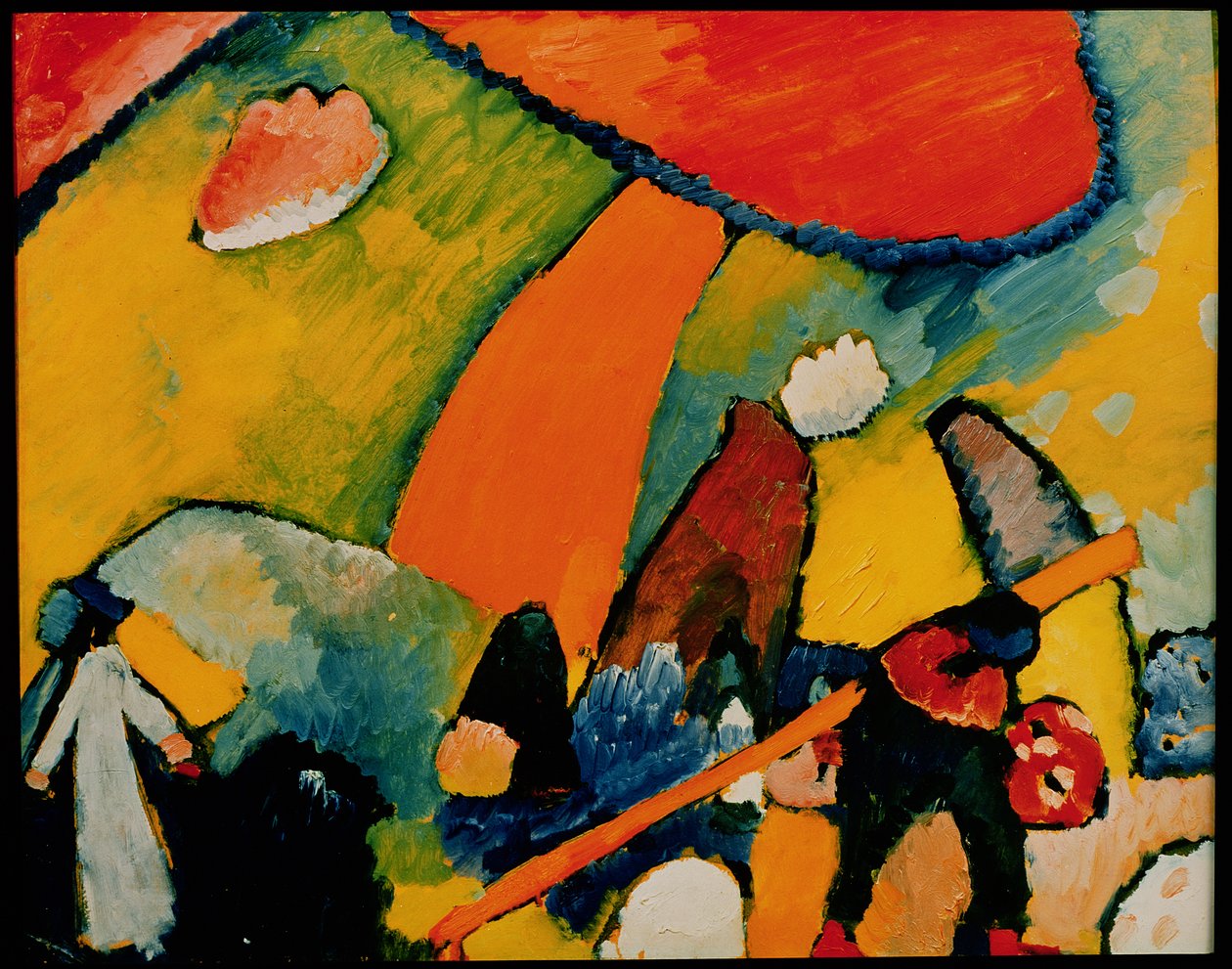 A tengerparton, 1909 alkotó: Wassily Kandinsky