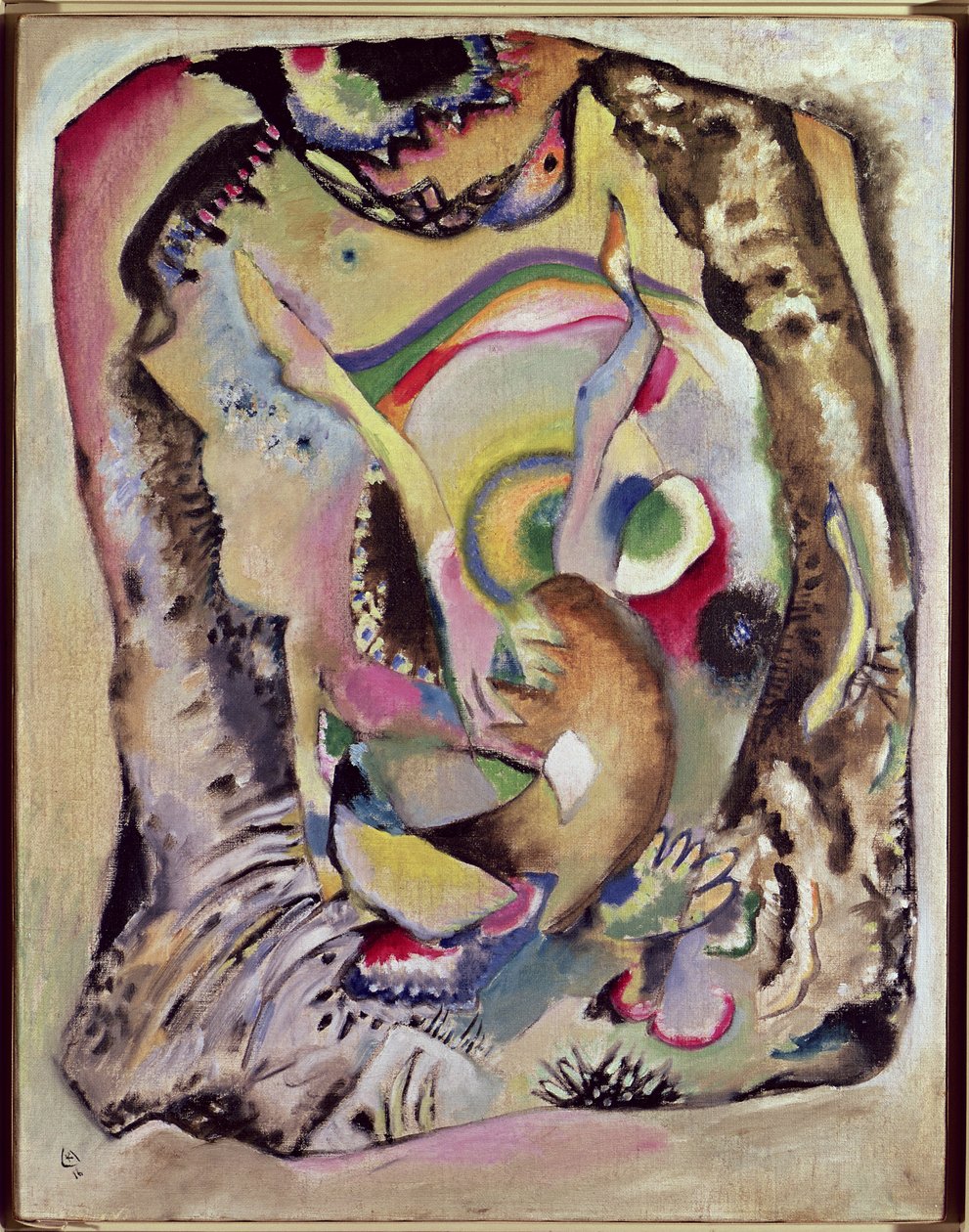 Festmény világos talajon, 1916 alkotó: Wassily Kandinsky