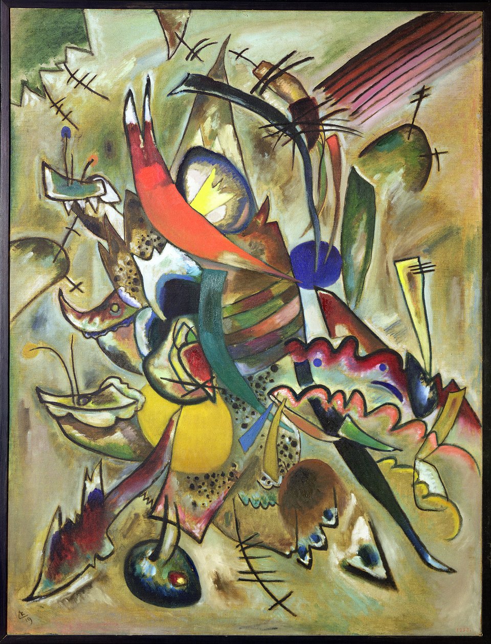 Kép pontokkal, 1919 alkotó: Wassily Kandinsky