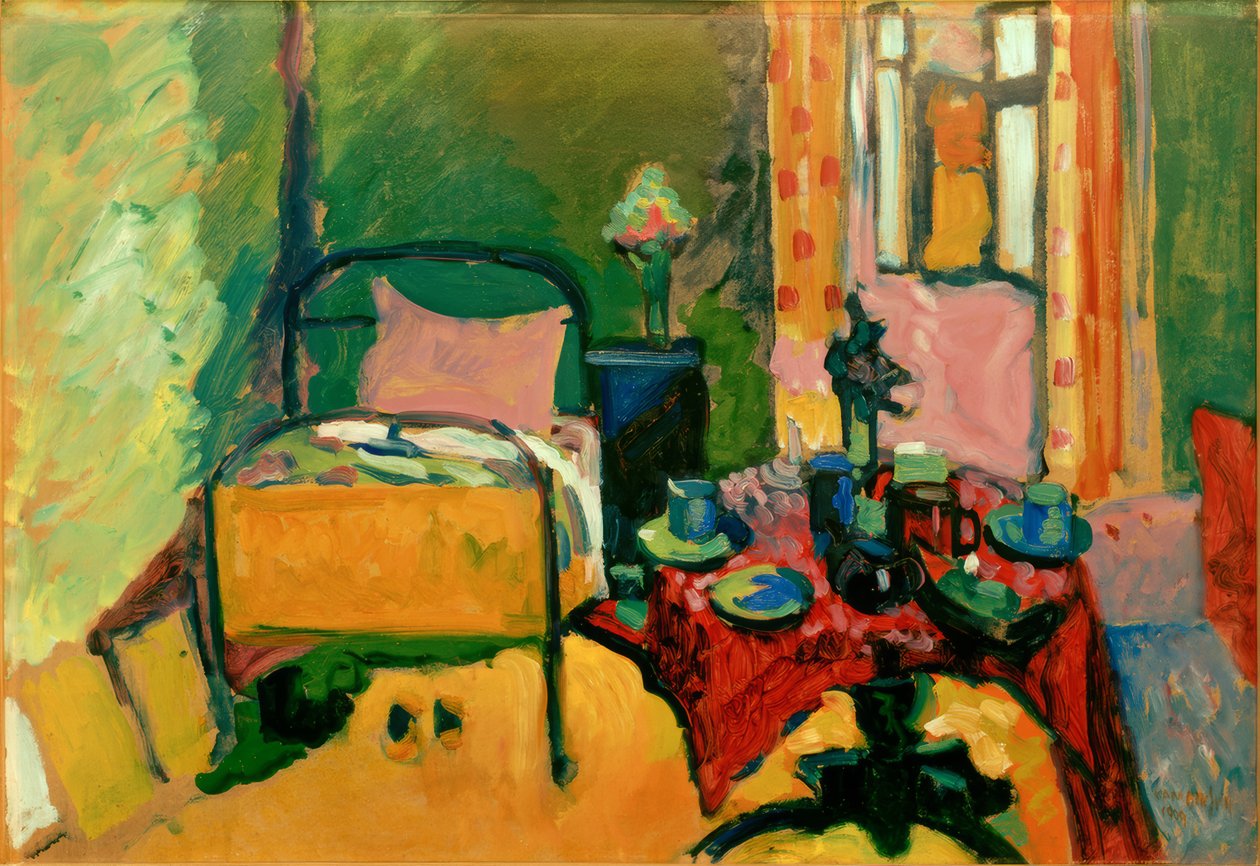 Hálószoba az Ainmillerstrasse-n alkotó: Wassily Kandinsky