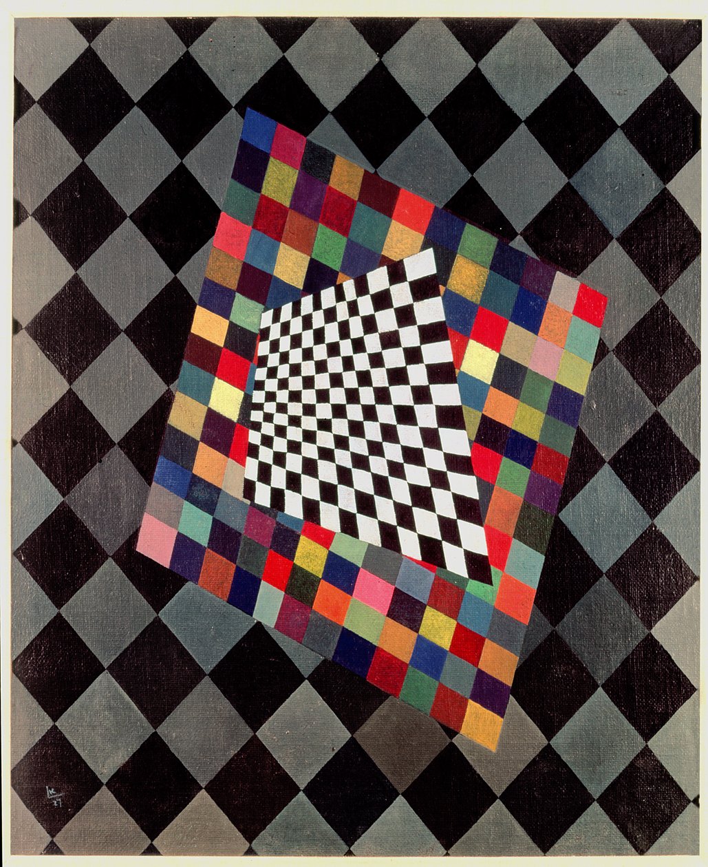 Négyzet, 1927 (panel) alkotó: Wassily Kandinsky