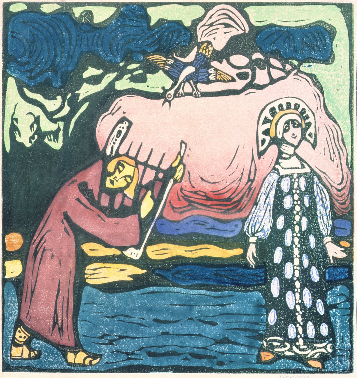 A zsoltáros, 1907 alkotó: Wassily Kandinsky