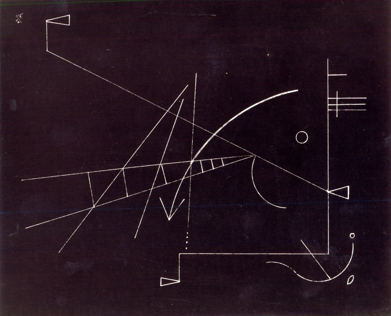 Cím nélkül, 1930 (papíron toll és tinta) alkotó: Wassily Kandinsky