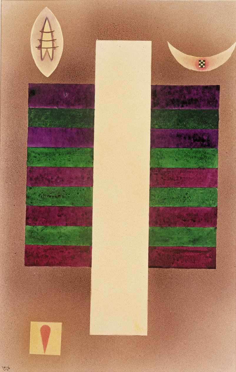 Függőleges, 1928 (274. sz.) (gouache és wc papíron) alkotó: Wassily Kandinsky