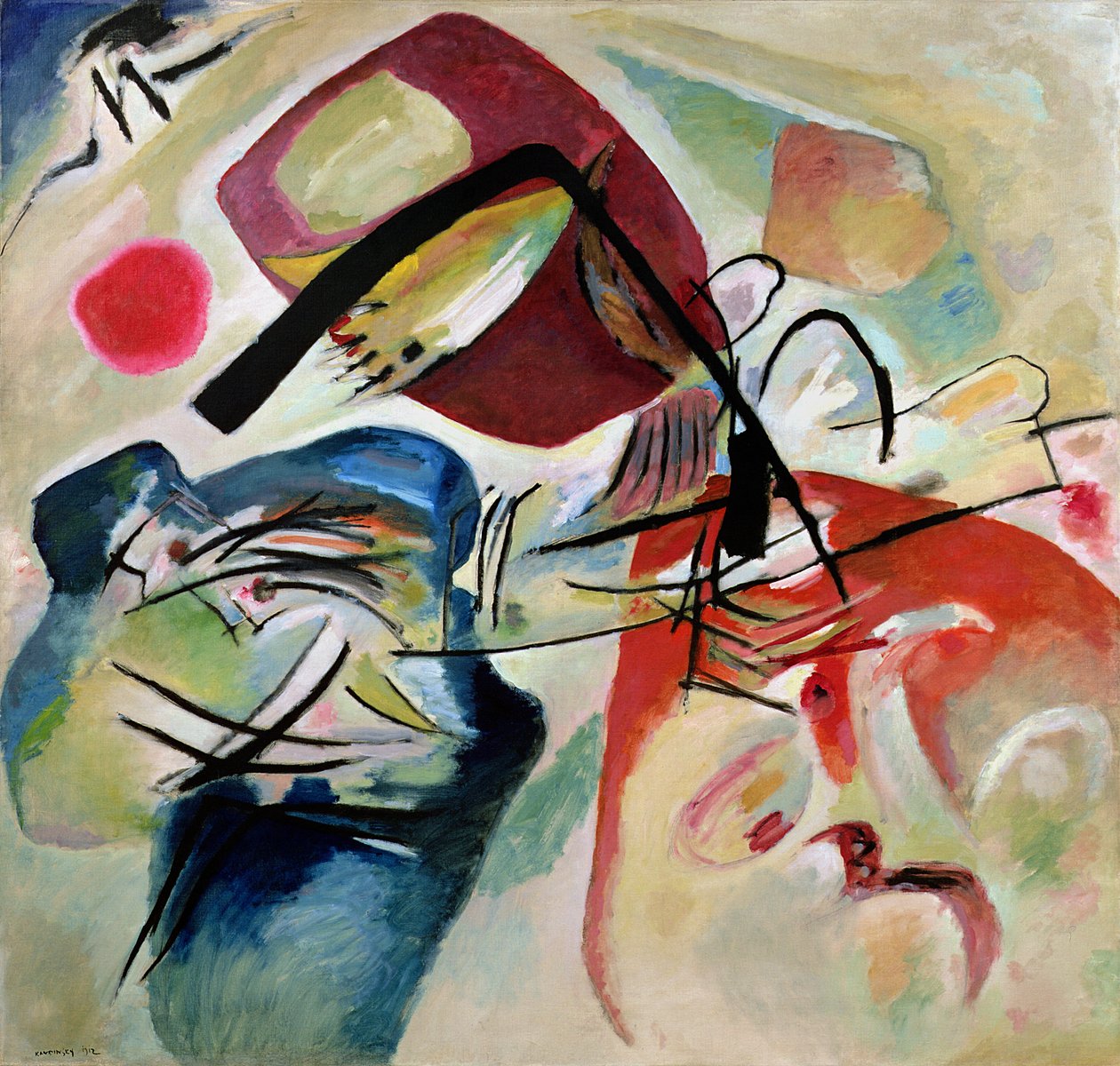 Fekete ívvel, 1912 alkotó: Wassily Kandinsky
