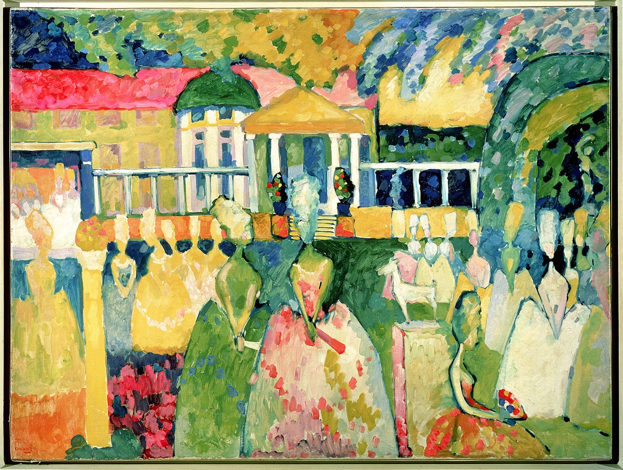 Nők Crinolinesban, 1909 alkotó: Wassily Kandinsky