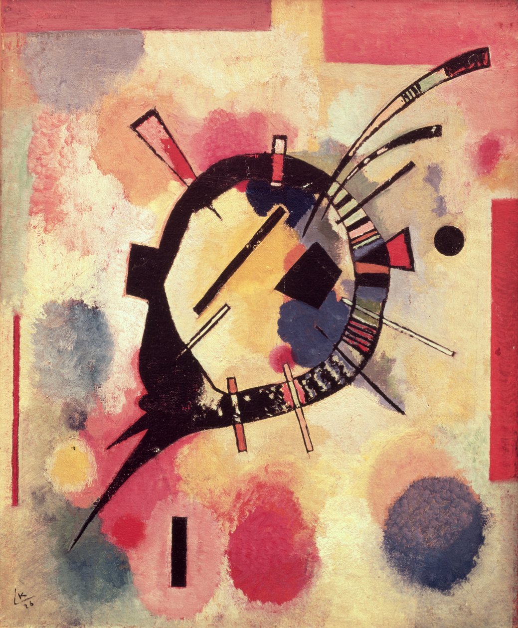 Sárga központ, 1926 (olaj, karton) alkotó: Wassily Kandinsky