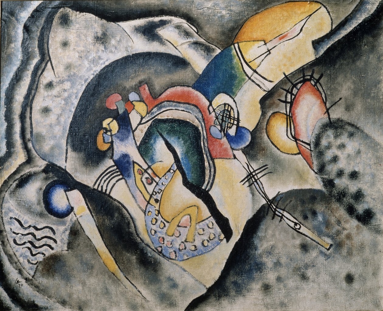 Egy fekete ütés, 1920 alkotó: Wassily Kandinsky