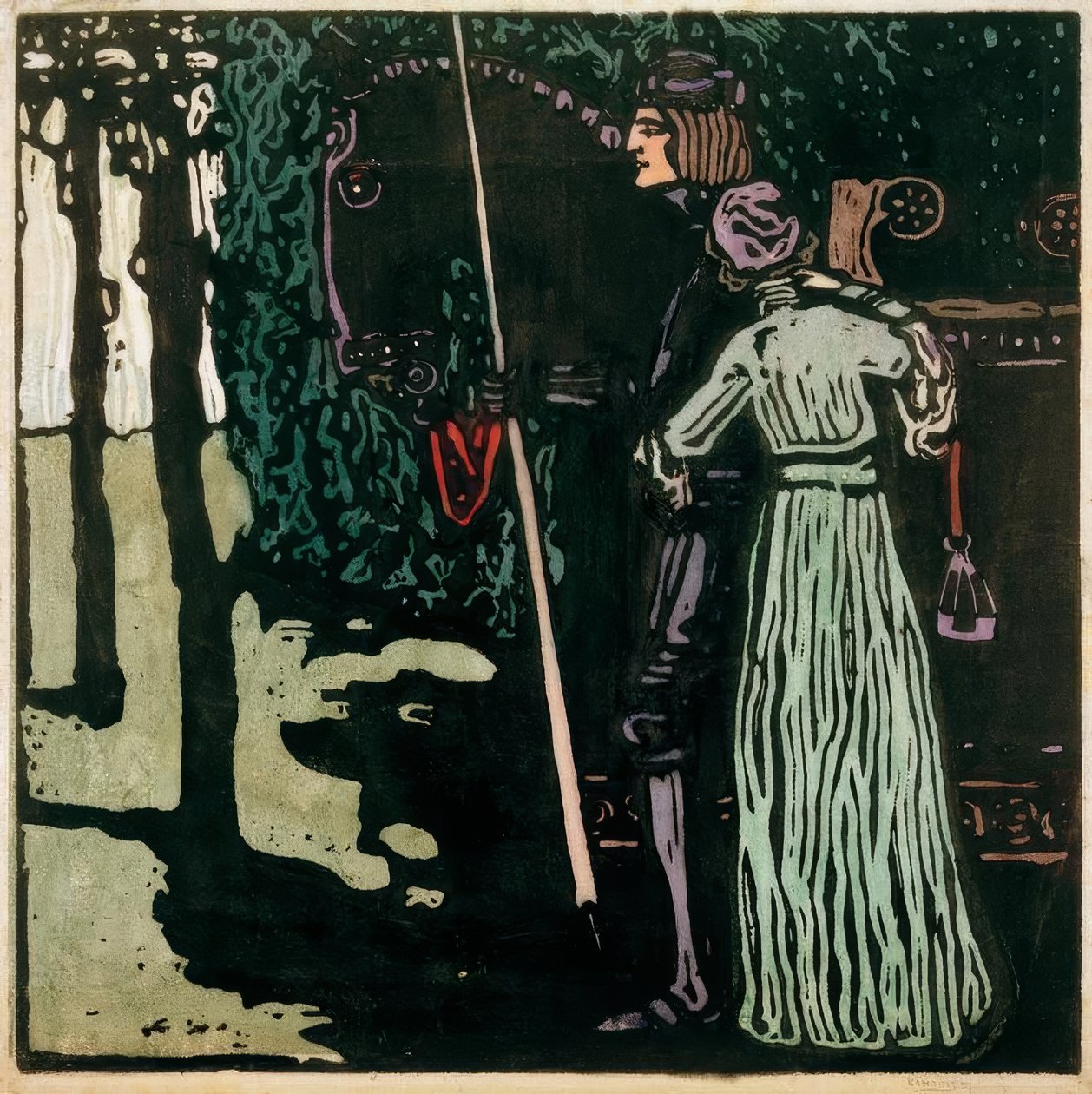 Búcsú – nagy változat alkotó: Wassily Kandinsky