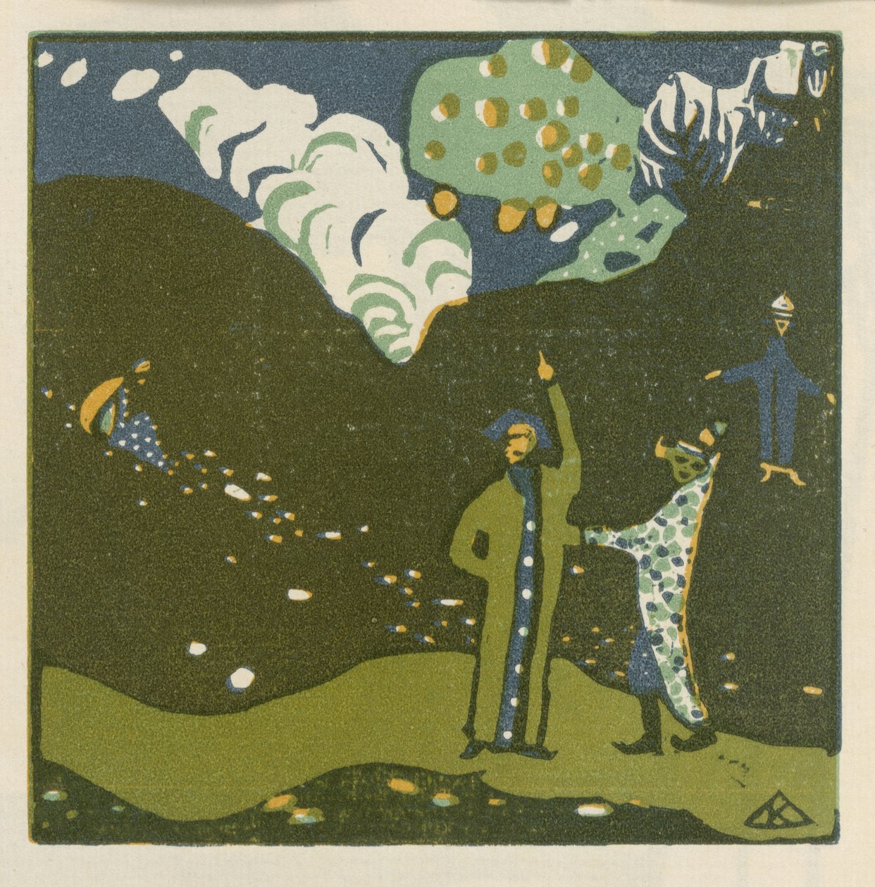 Almafa (39. lap, a „Hangok” című műből) alkotó: Wassily Kandinsky