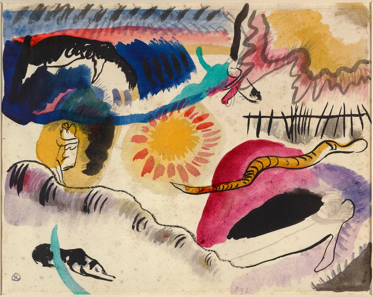3. számú akvarell (Szerelem kert) alkotó: Wassily Kandinsky