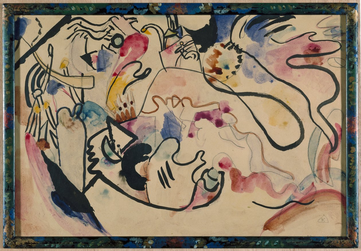 8. számú akvarell, „Utolsó ítélet” alkotó: Wassily Kandinsky