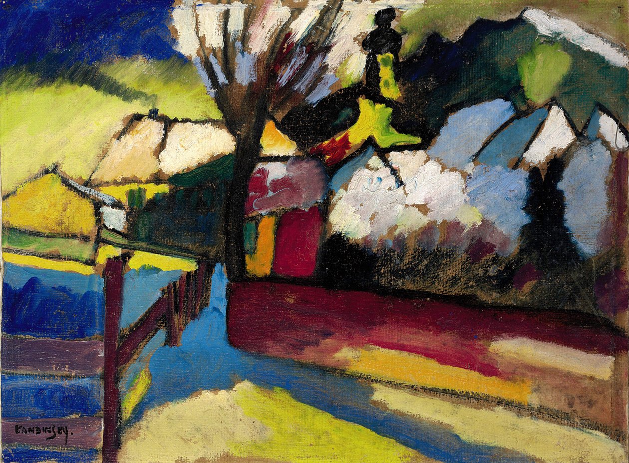 Őszi táj fával Őszi táj fával, 1910 alkotó: Wassily Kandinsky