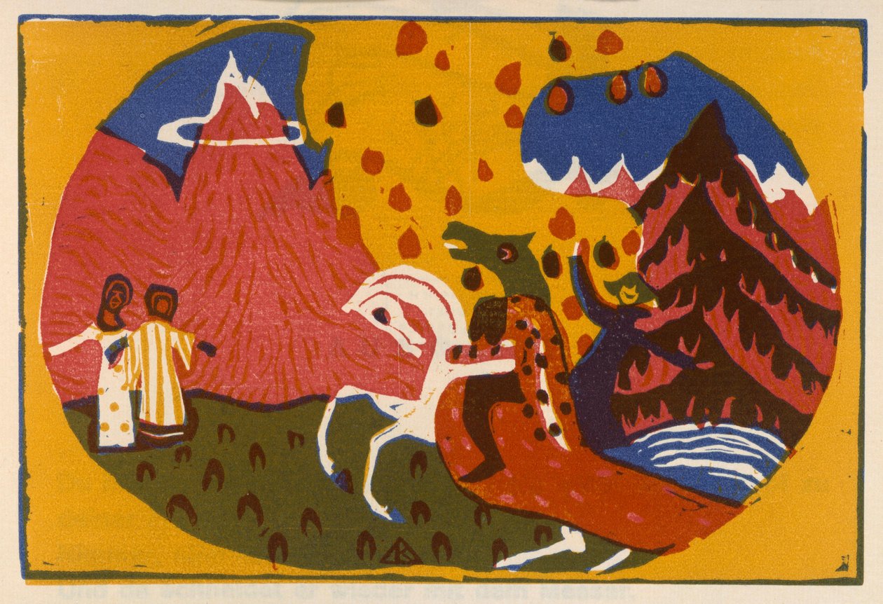 Berge (Blatt 35 aus: "Klänge") alkotó: Wassily Kandinsky