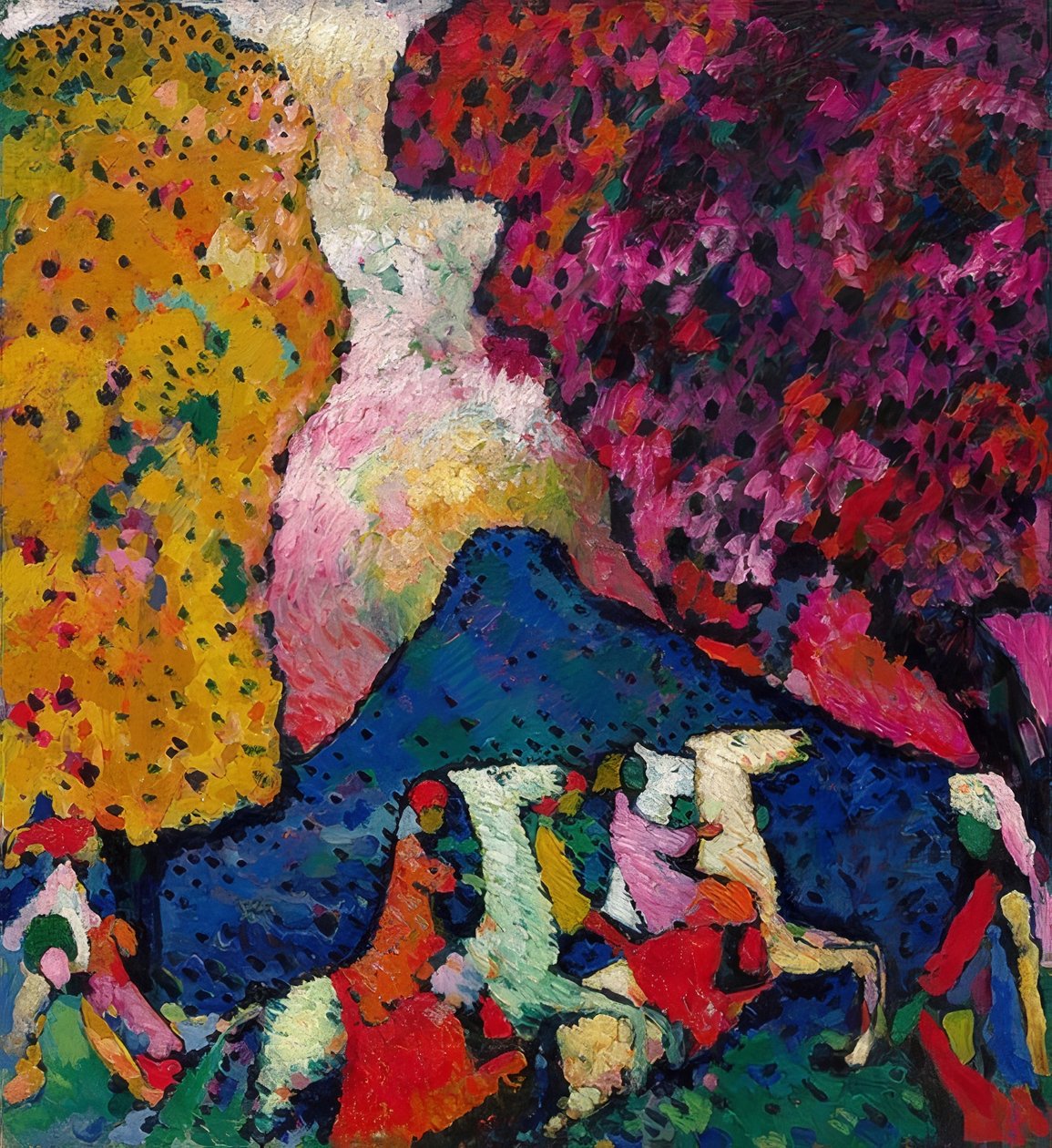A kék hegy. 1908-09 alkotó: Wassily Kandinsky