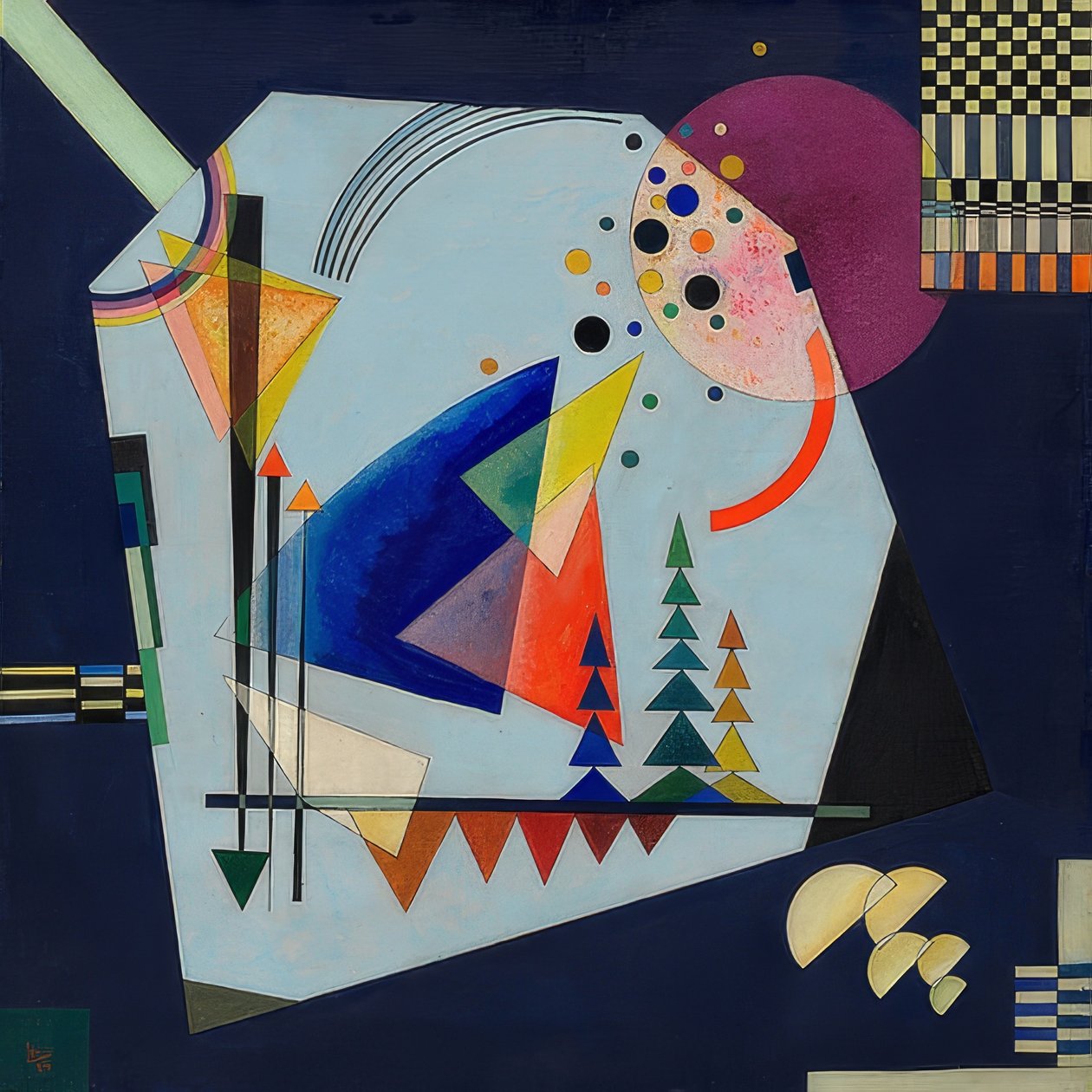 Három hang. 1926 alkotó: Wassily Kandinsky