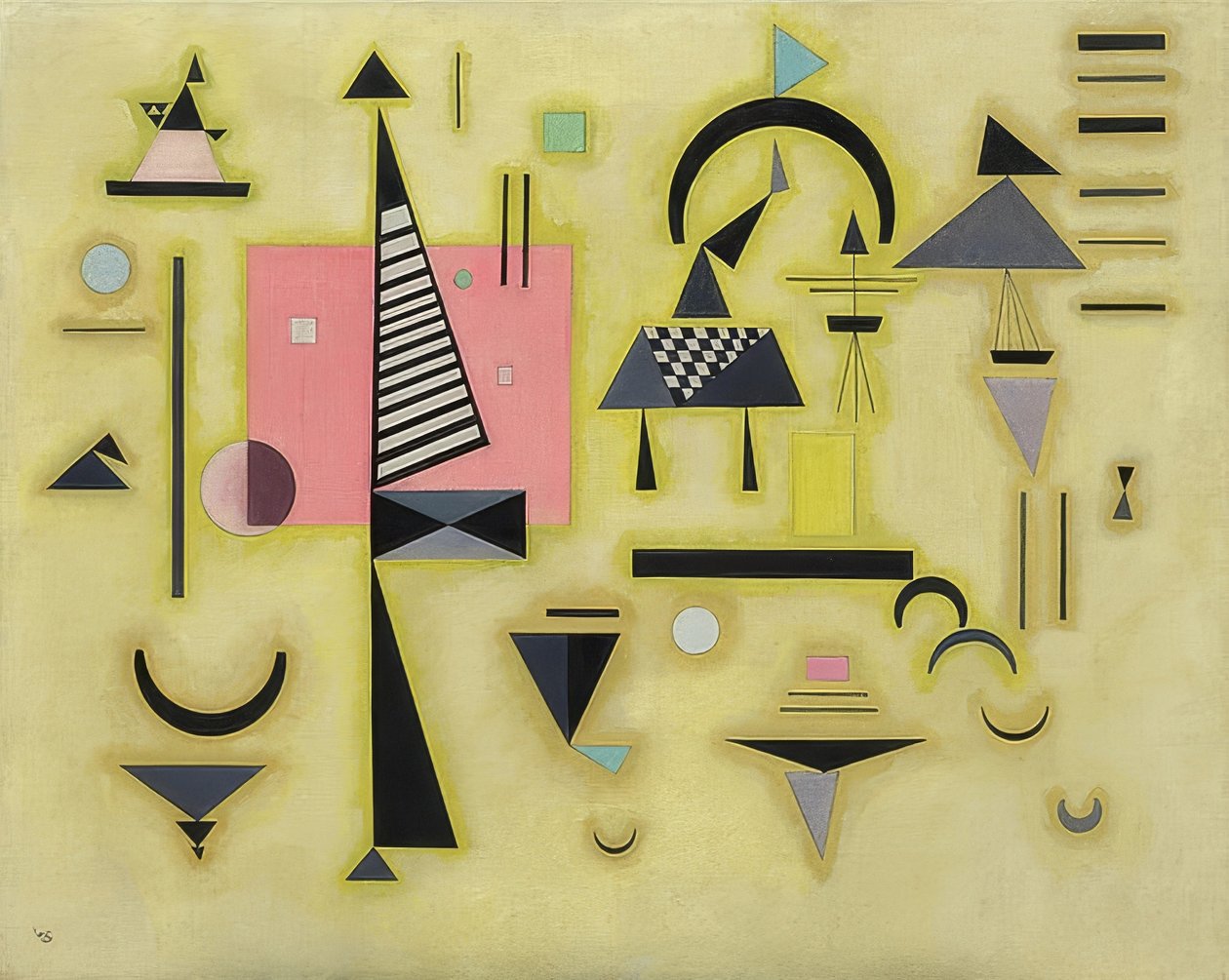 Végső rózsaszín. 1932 alkotó: Wassily Kandinsky
