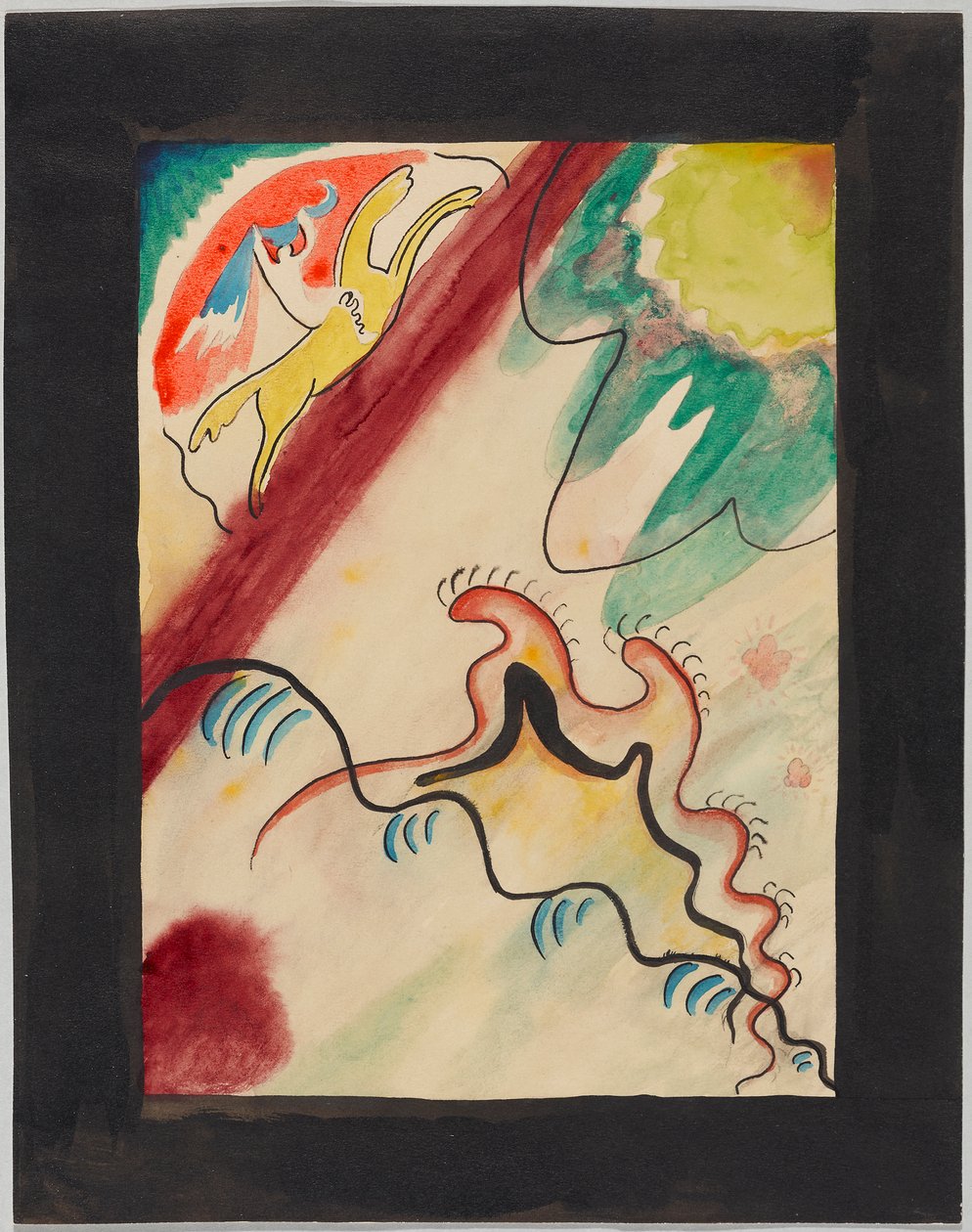 A „Der Blaue Reiter” című almanach borítójának terve alkotó: Wassily Kandinsky