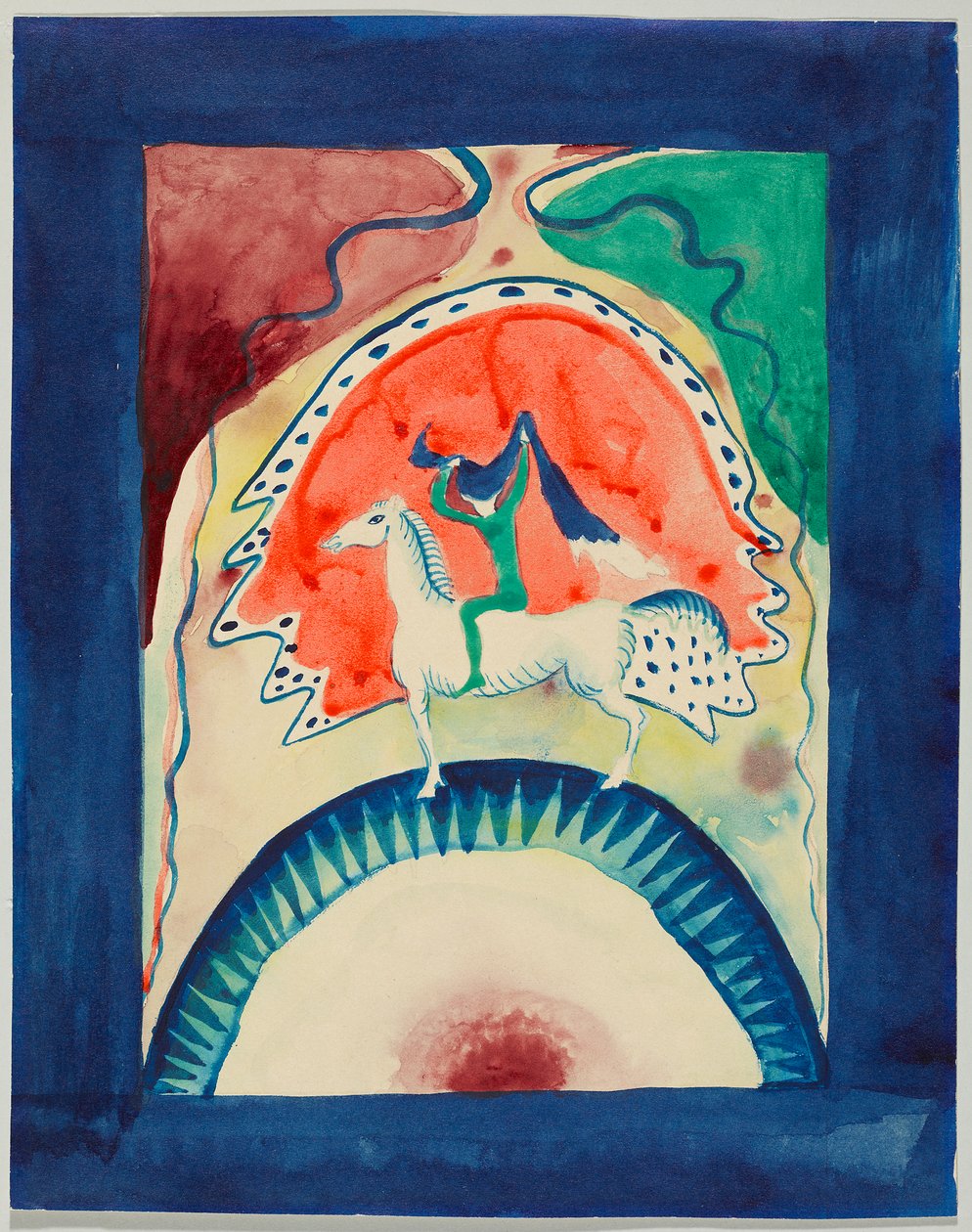 Terv a „Der Blaue Reiter” almanach borítójához alkotó: Wassily Kandinsky
