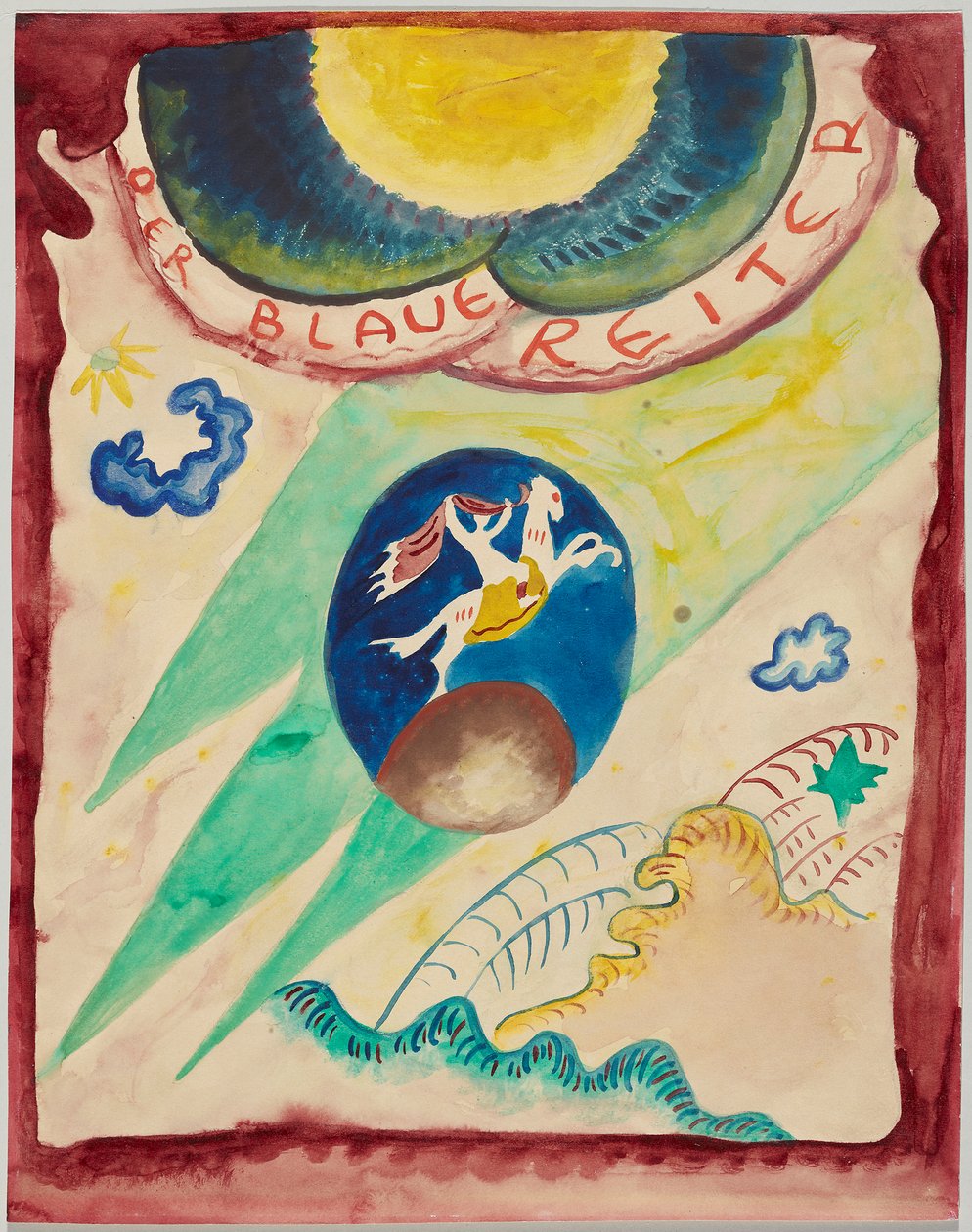 Entwurf für den Umschlag des Almanachs "Der Blaue Reiter" alkotó: Wassily Kandinsky