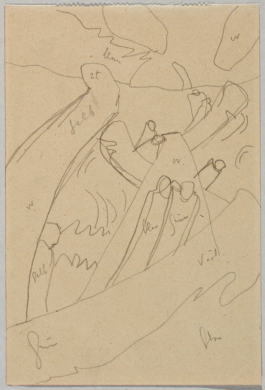 Piszkozat az „Improvizáció 7”-hez alkotó: Wassily Kandinsky