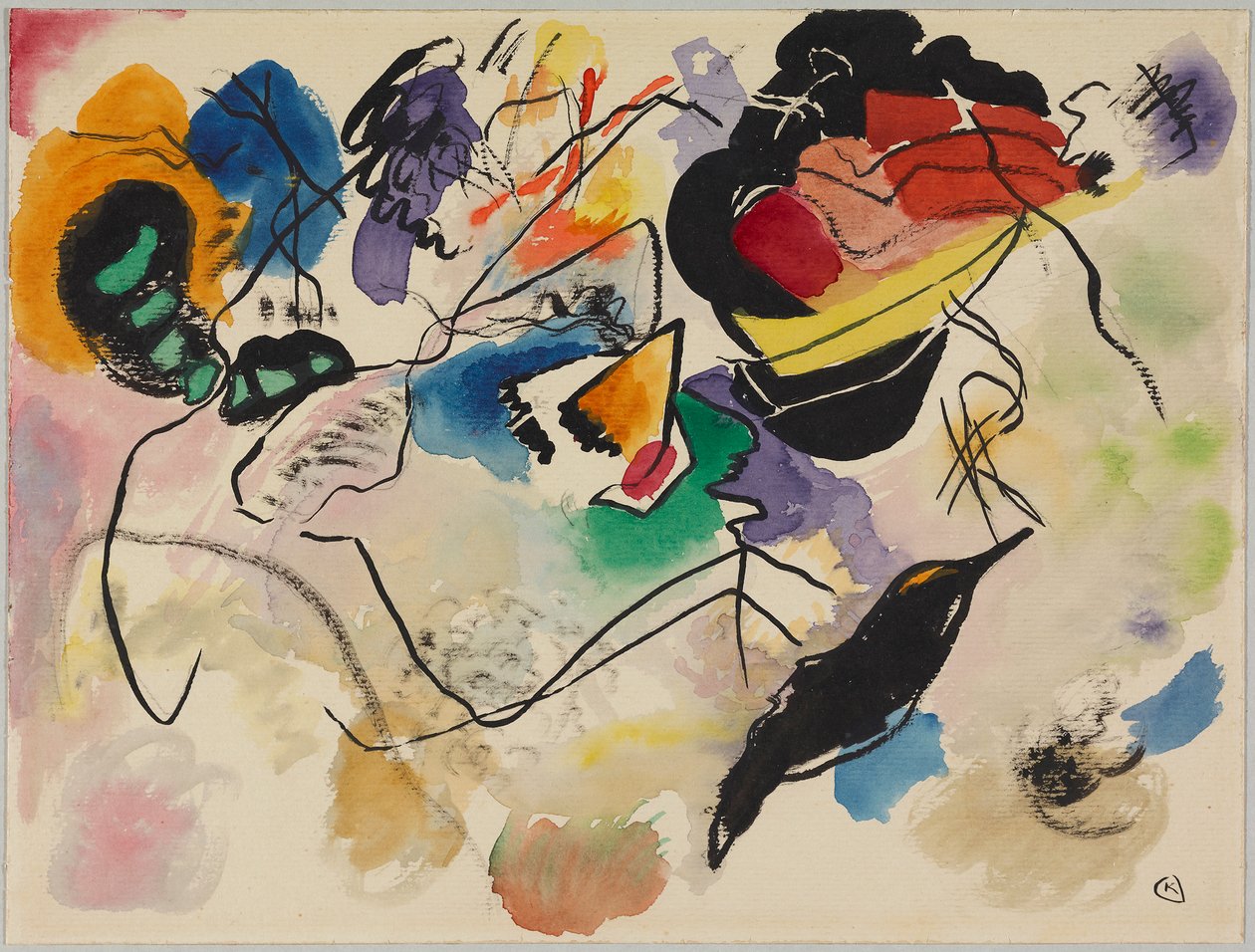 Tanulmány a „Kompozíció VII”-hez alkotó: Wassily Kandinsky