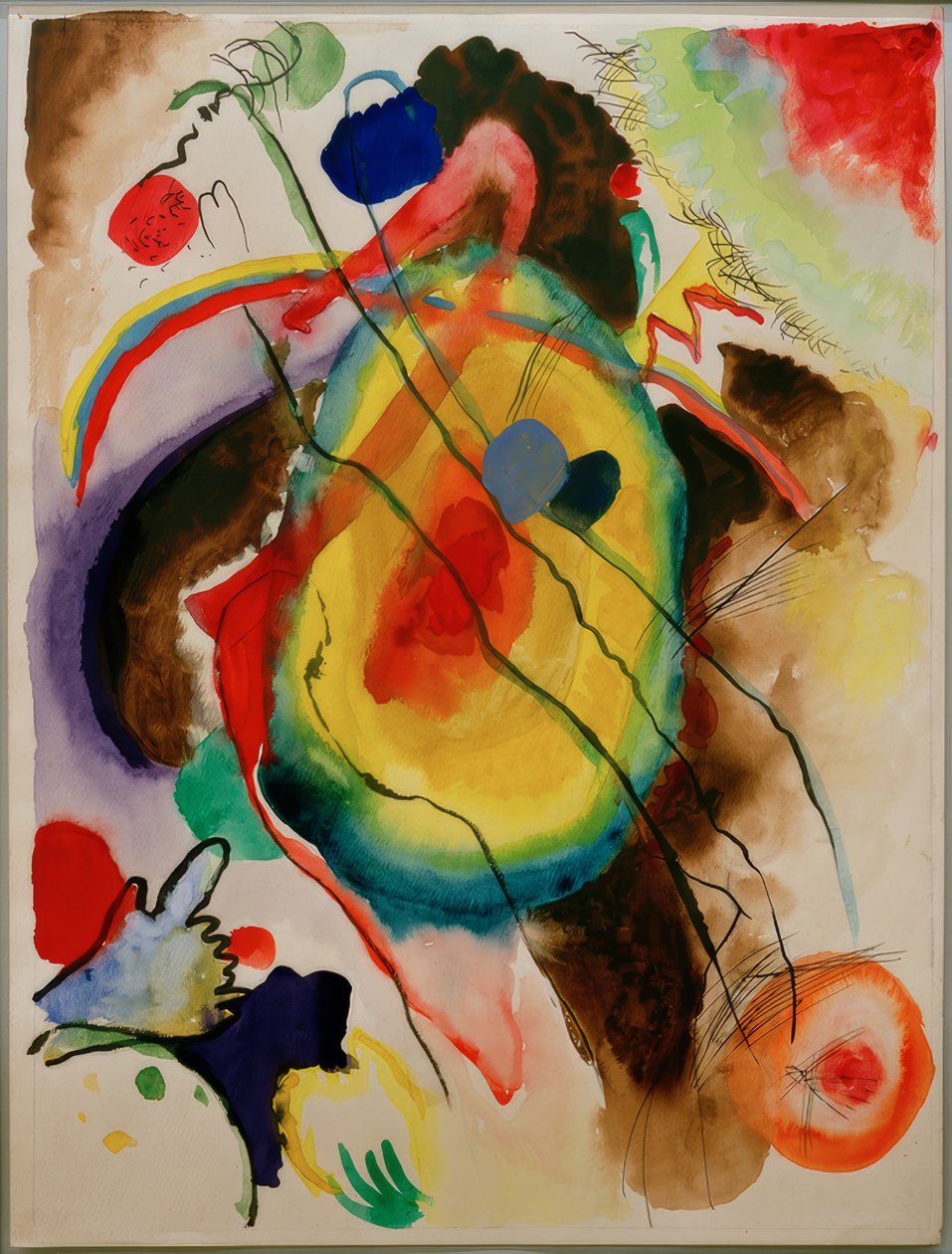 Edwin R. Campbell falfestményének tervezése alkotó: Wassily Kandinsky
