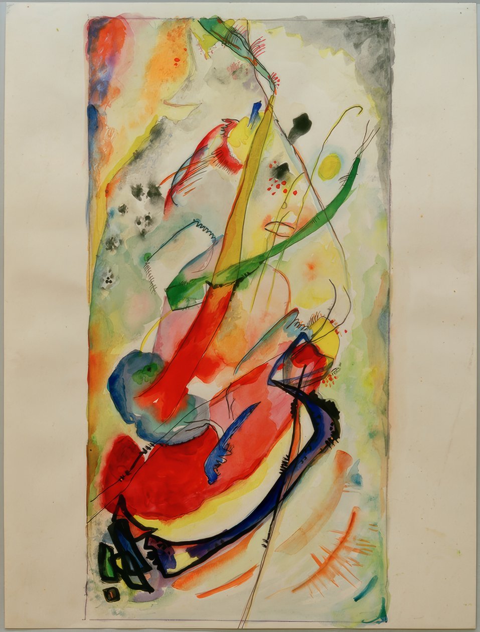 Tervezet Edwin R. Campbell 1. falfestményéhez alkotó: Wassily Kandinsky
