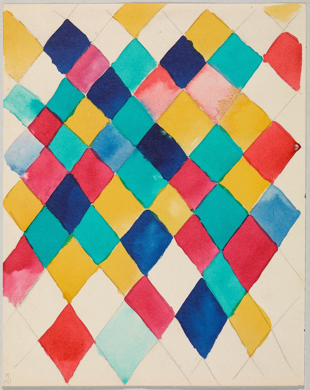 Farbstudie mit Rauten alkotó: Wassily Kandinsky