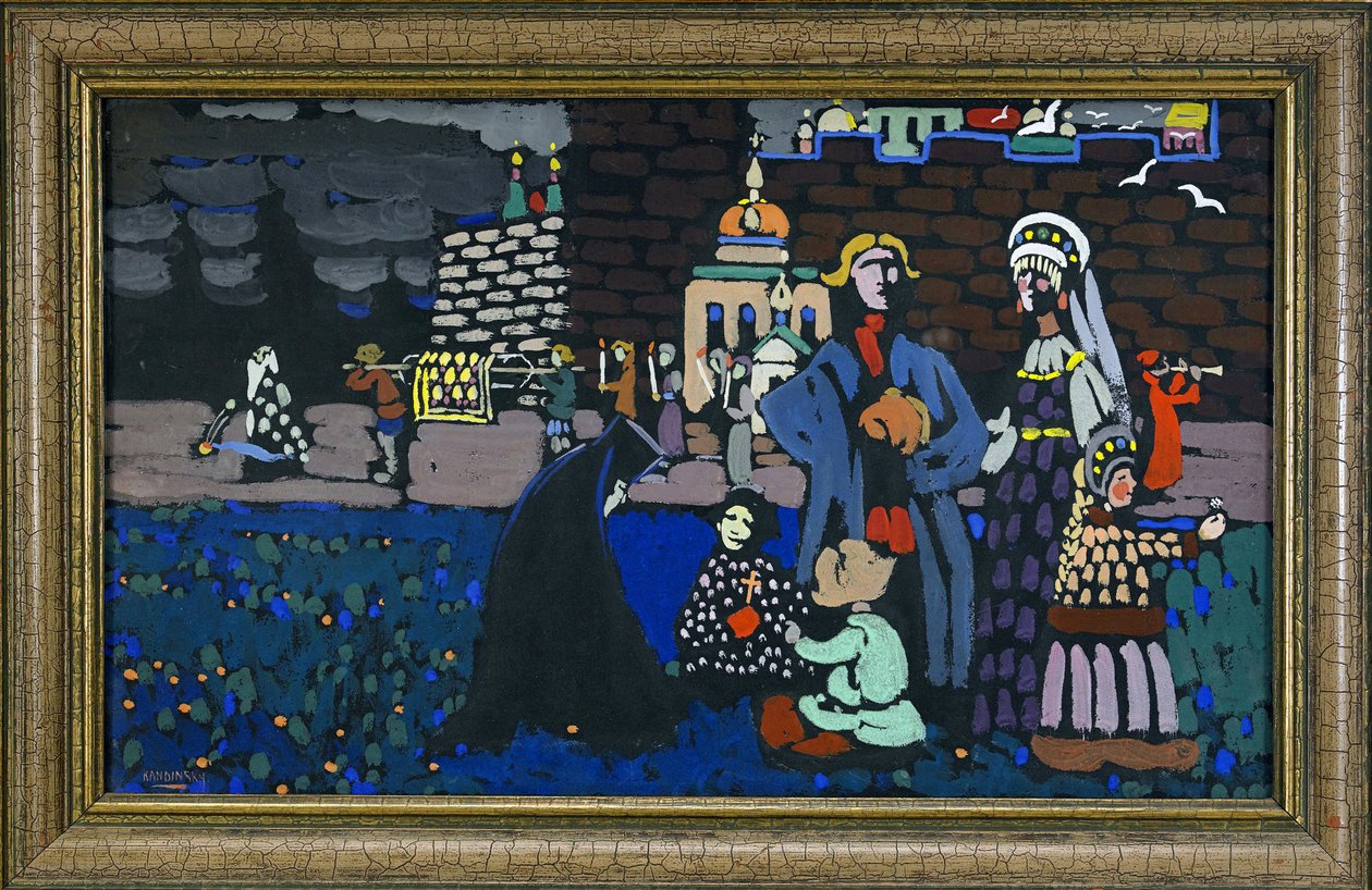 ""Funerailles"" Peinture de Vassily Kandinsky (ou Wassily Kandinski ou Kandinskij alkotó: Wassily Kandinsky