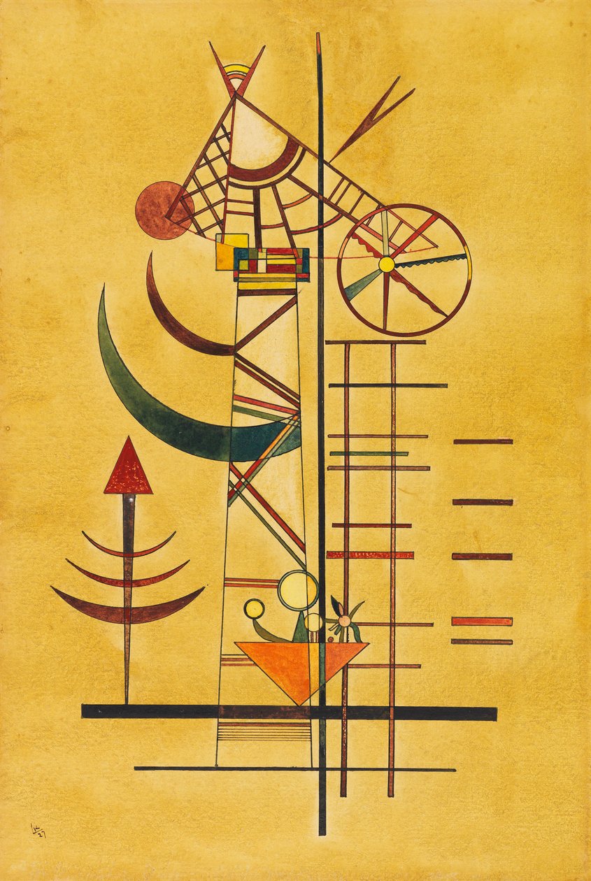 Hajlított hegyek, 1927. alkotó: Wassily Kandinsky