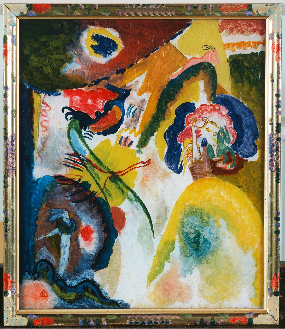 Üvegkép hattyúval alkotó: Wassily Kandinsky