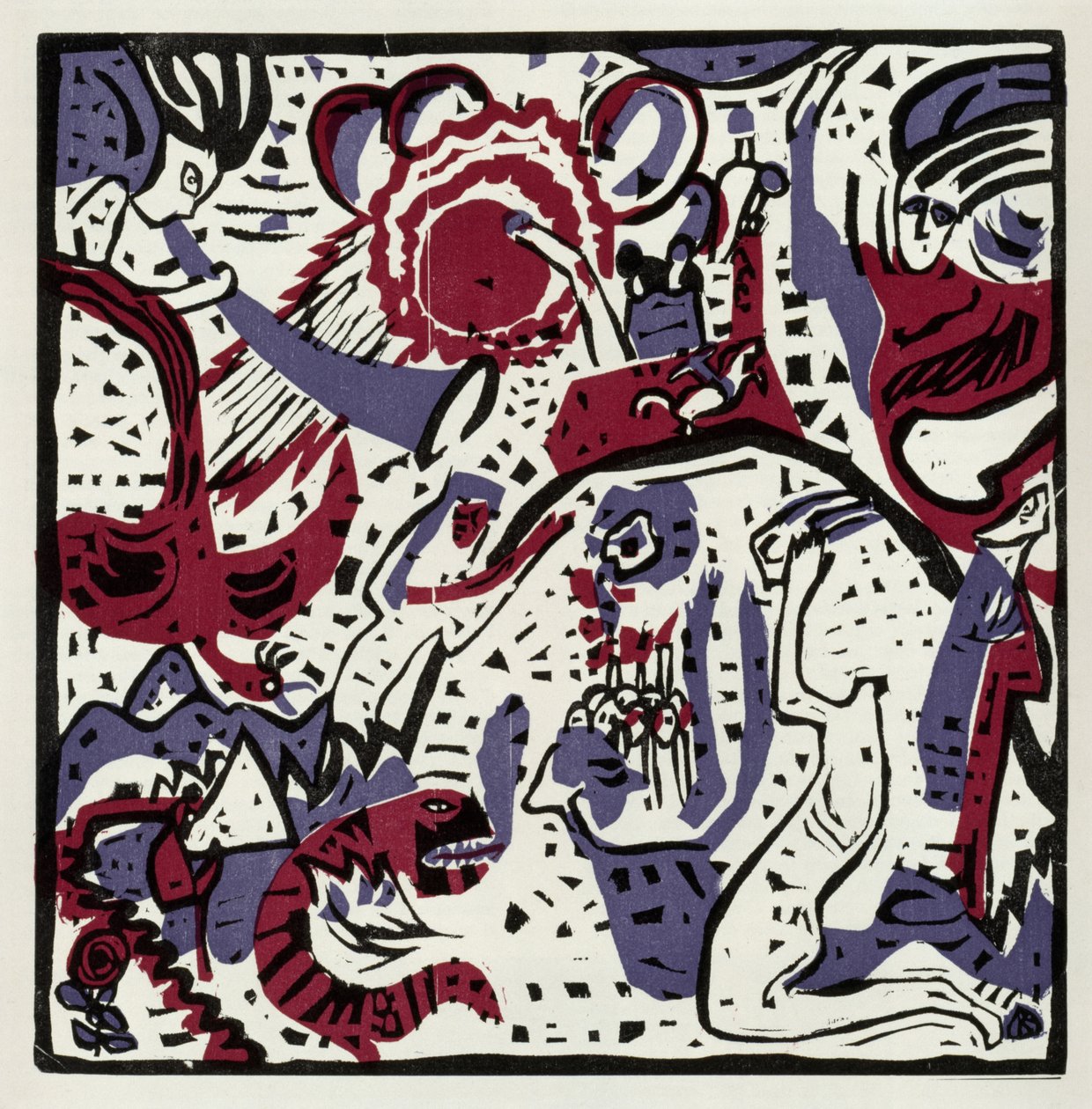 Nagy feltámadás (Újranyomva a „Derrière le Miroir” 42. számában, 1051) alkotó: Wassily Kandinsky