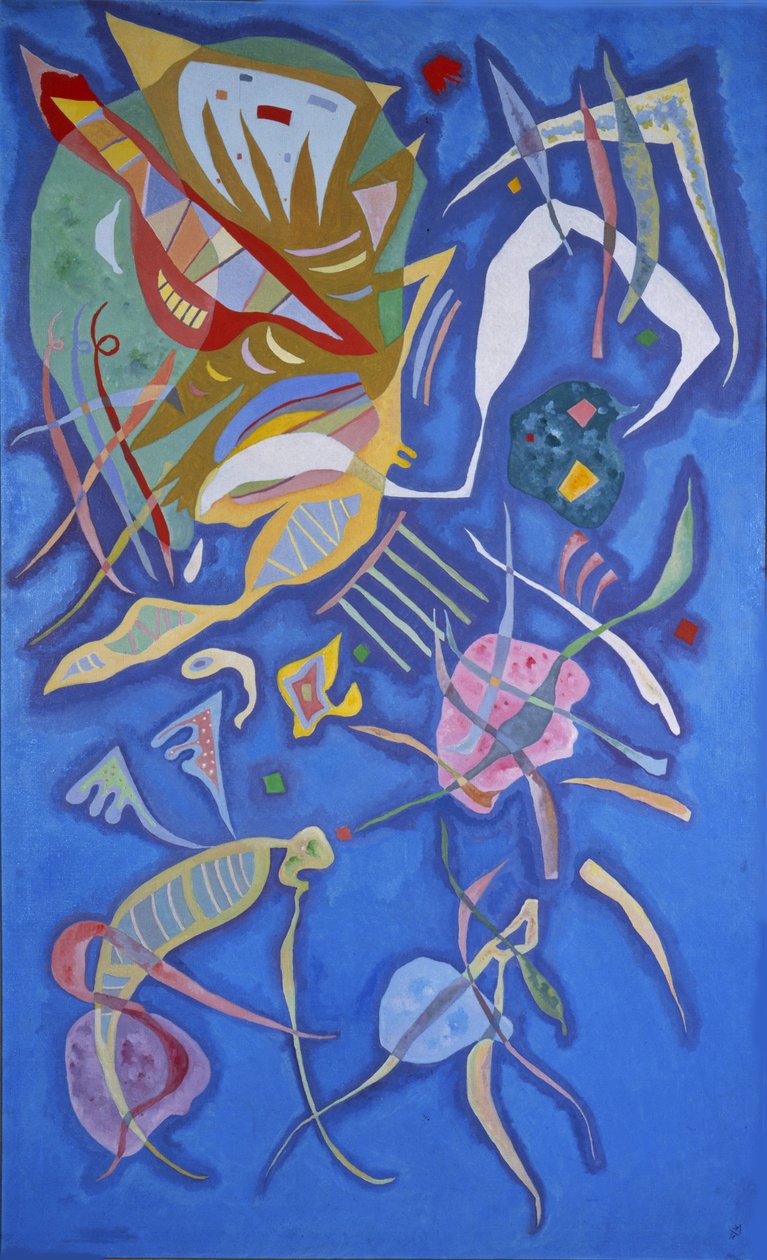 Csoportosítás. (Olajfestmény alkotó: Wassily Kandinsky