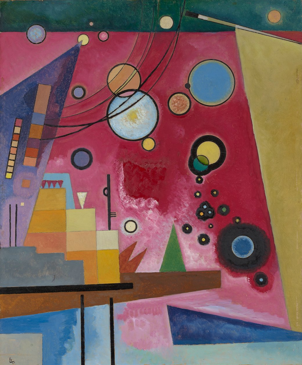 Heavy Red, 1924 (olaj, karton) alkotó: Wassily Kandinsky