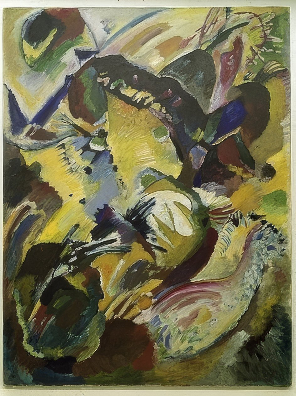 Ősz (198. festmény). Négy tányér Edwin R. Campbellnek. 1914 alkotó: Wassily Kandinsky