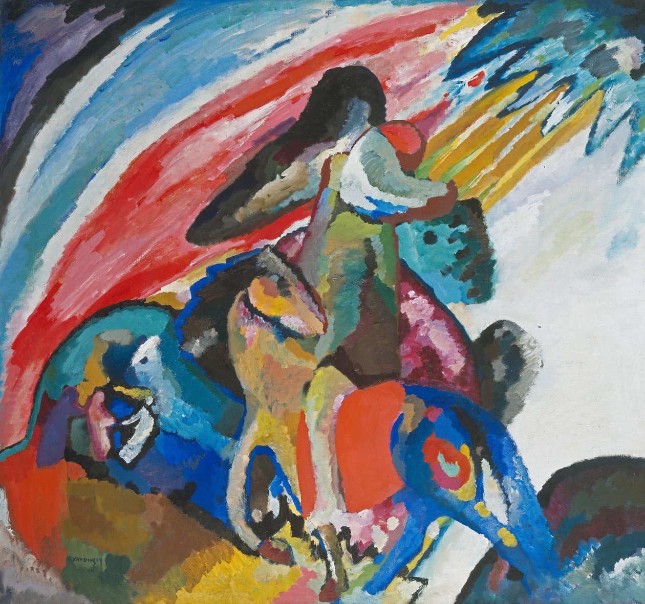 12. improvizáció (A lovas) alkotó: Wassily Kandinsky